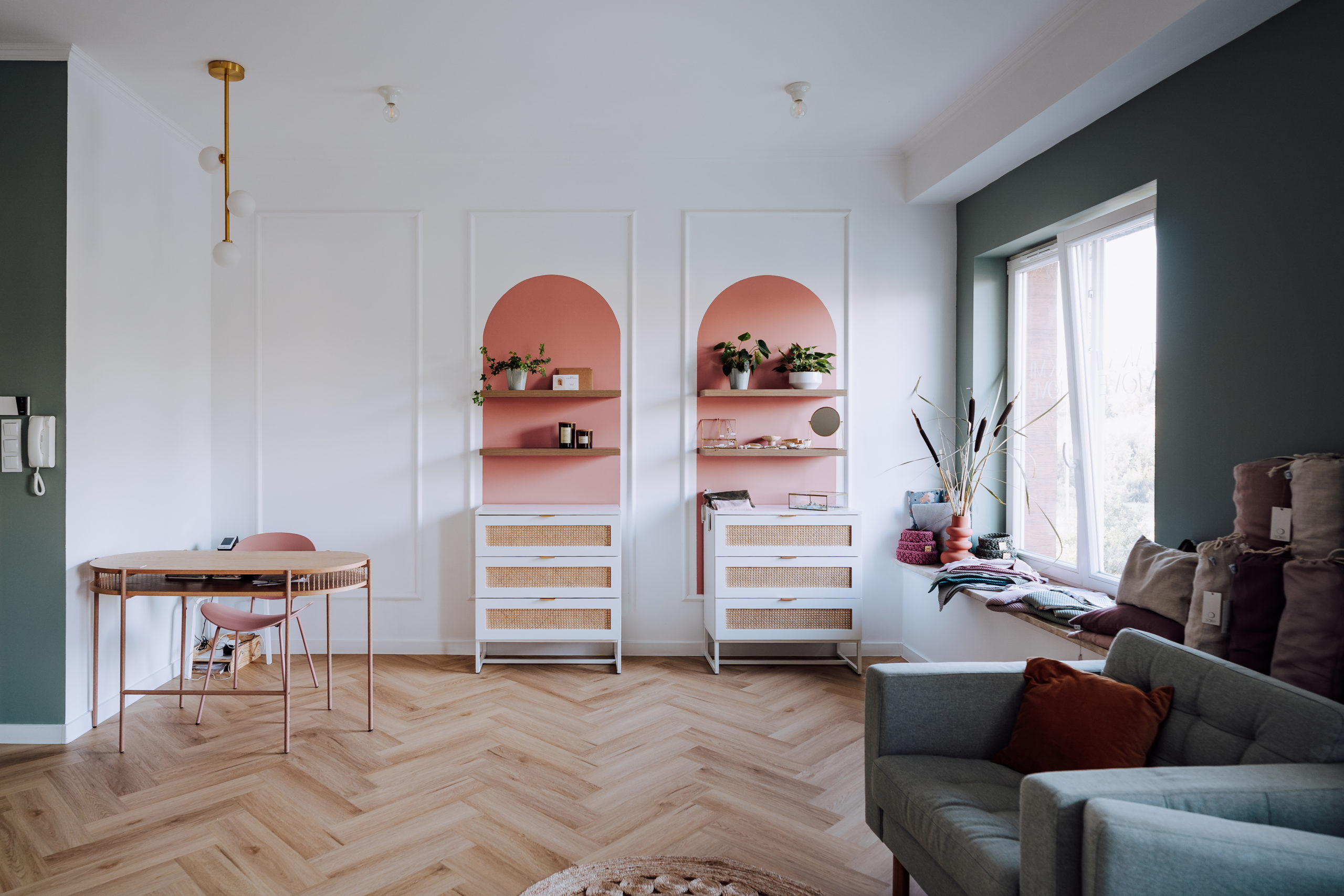 Studio jogi - projekt wnętrza w stylu modern classic